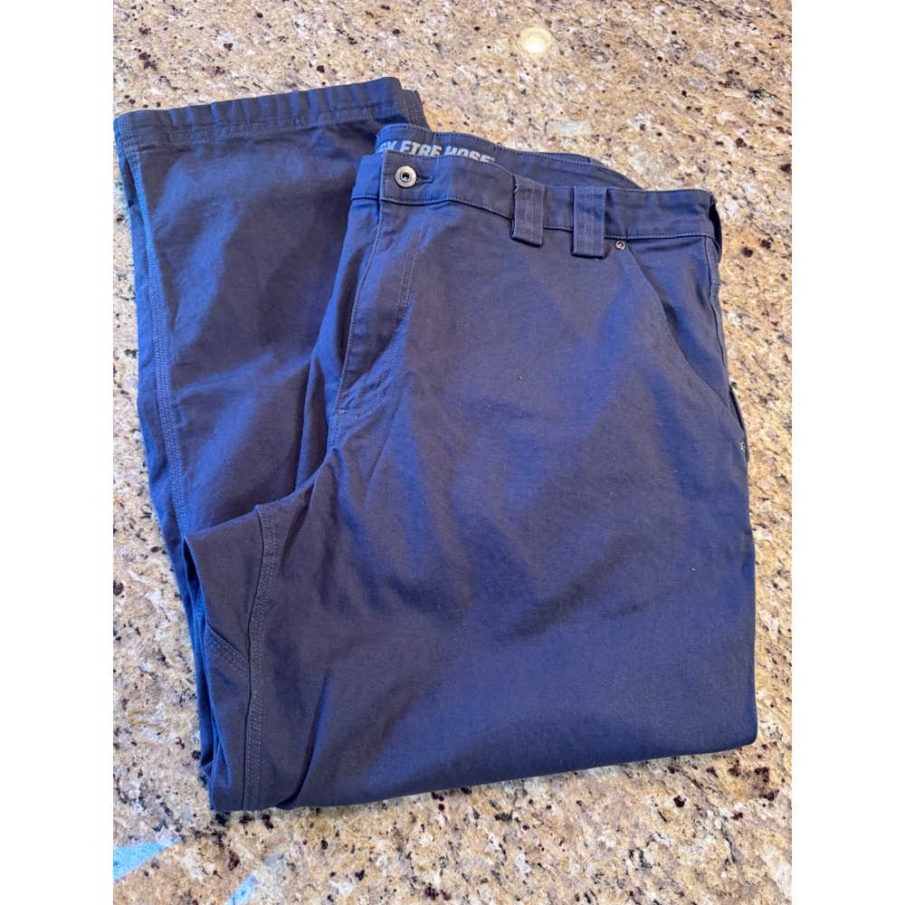 Duluth Trading Co Flex Fire Hose Cargo Work Pants Mens 42x30 Steel Blue 18101B